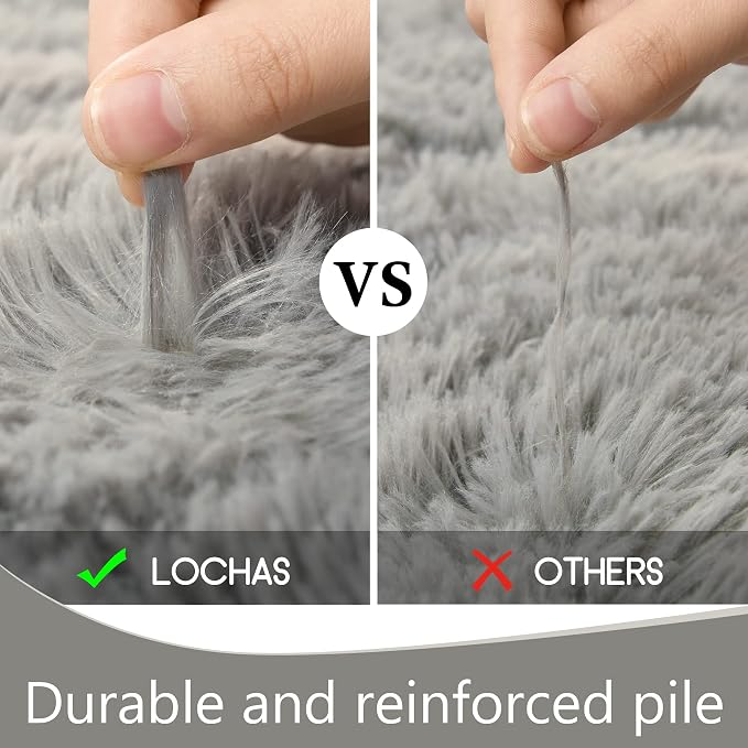 LOCHAS Ultra Soft Indoor Modern Area Rugs Fluffy Living Room Carpets - Image 5