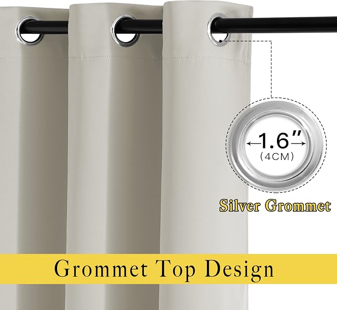 NICETOWN Blackout Sliding Door Curtains - Image 2