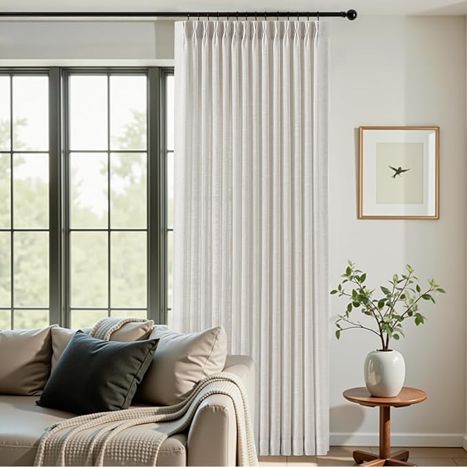 IVAPUPU Pinch Pleated Curtains 90 Inch Long by IVAPUPU