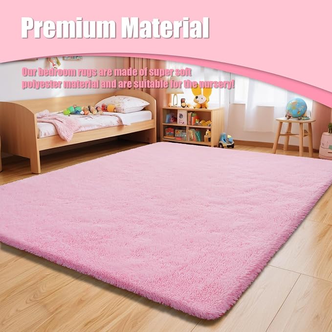 Shag Area Rug for Bedroom 5x8, Soft Fuzzy Rug Non-Shedding Indoor Plush Carpet - Image 7