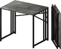 Small Folding Computer Desk 32 inch, Writing Gaming Computer Desk for Small Spaces, No Assembly Required Office Desk, Grey