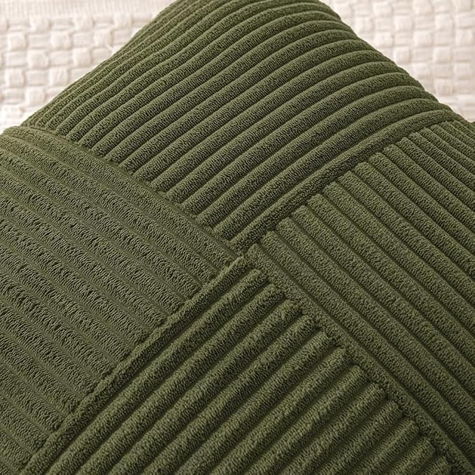MIULEE Olive Green Decorative Throw Pillow Covers 18x18 Inch - Image 5