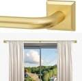 Gold Curtain Rods for Windows 66-120Inch Heavy Duty French Return Rod, Wrap by RBYCOS