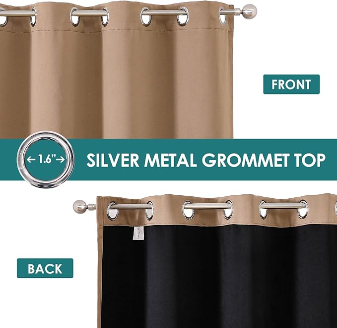 ChrisDowa 100% Blackout Curtains 84 inch Long - Image 3