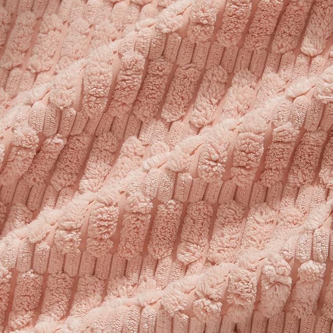 Fancy Homi 4 Packs Boho Pink Decorative Throw Pillow Covers 20x20 Inch - Image 5