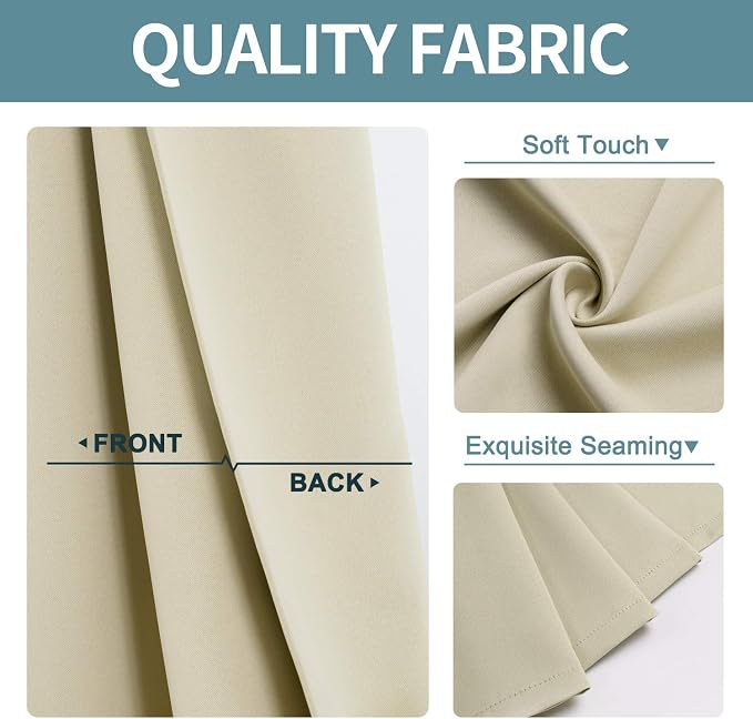 ChrisDowa Blackout Curtains 48 inches Long - Image 3