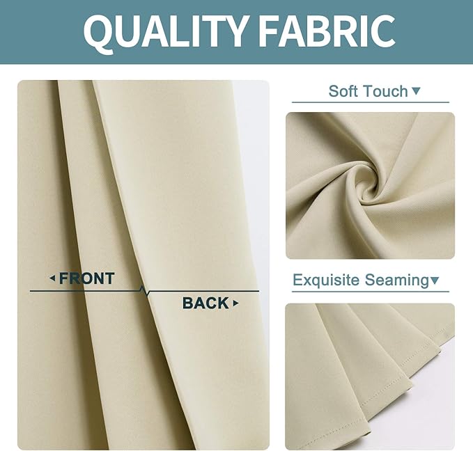 ChrisDowa Blackout Curtains 70 inches Wide - Image 3