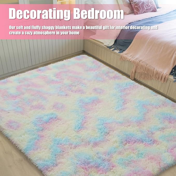 Shag Area Rug for Bedroom 3x5, Fluffy Area Rugs for Living Room, Soft Fuzzy Rug - Image 6