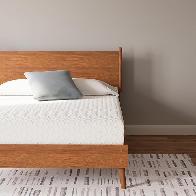 Signature Design by Ashley California King Size Chime 10 Inch Medium Firm Memory Foam Mattresswith Green Tea & Charcoal Gel for Pressure Relief, Fiberglass Free, Mattress In A Box