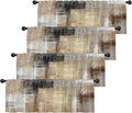 Emvency 4 Pack Valances Window Treatments, 52x12 Inch Rod Pocket Valances by Emvency