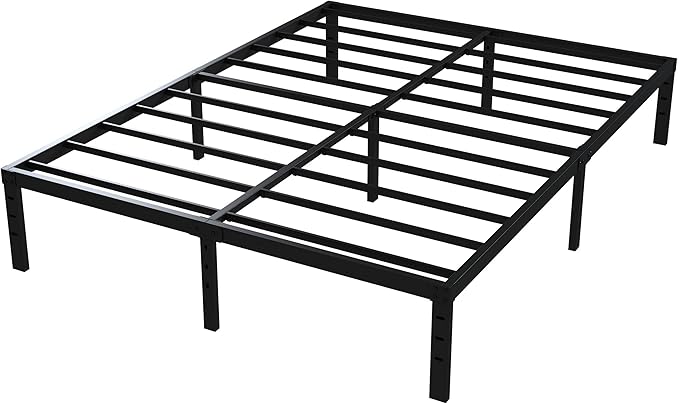 California King Metal Bed Frame, 14 Inch Heavy Duty Storage Platform Bed Frame with 2500lbs Steel Slats Support, Easy Assembly, Black
