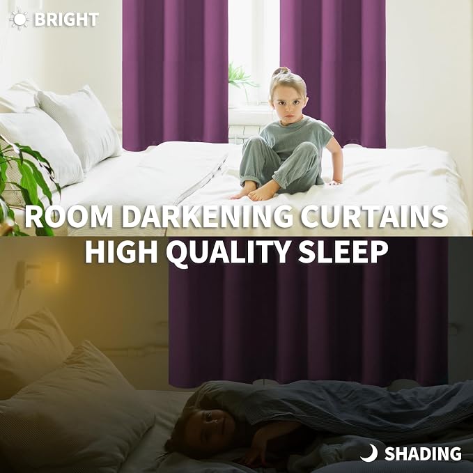 BGment Room Darkening Curtains 95 Inches Long - Image 4