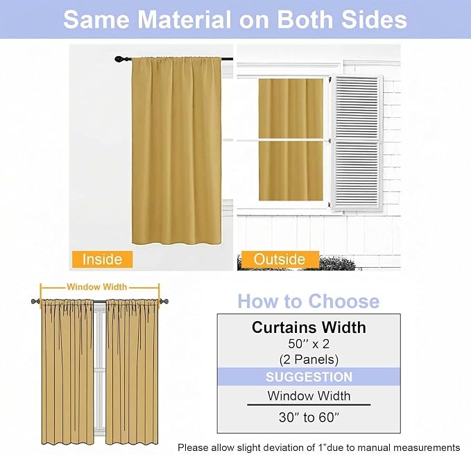 Simplebrand Ava Bright Gold Blackout Curtains - Image 9