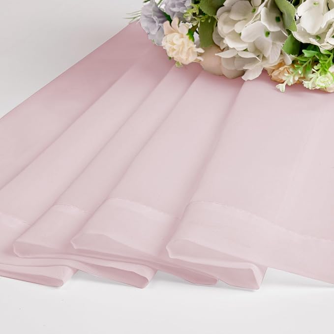 OWEINE Sheer Curtains 78 Inches Long 2 Panels Set, Rod Pocket Fimly Voile Solid - Image 8