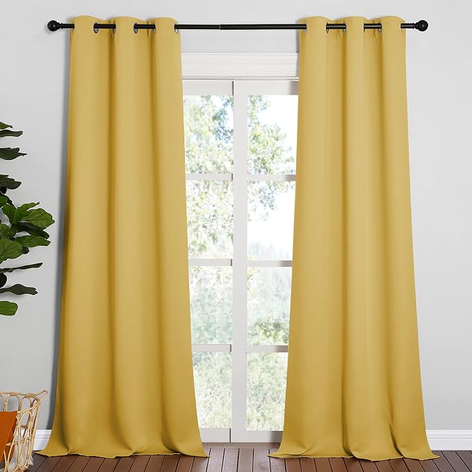 NICETOWN Yellow Blackout Drapes by NICETOWN