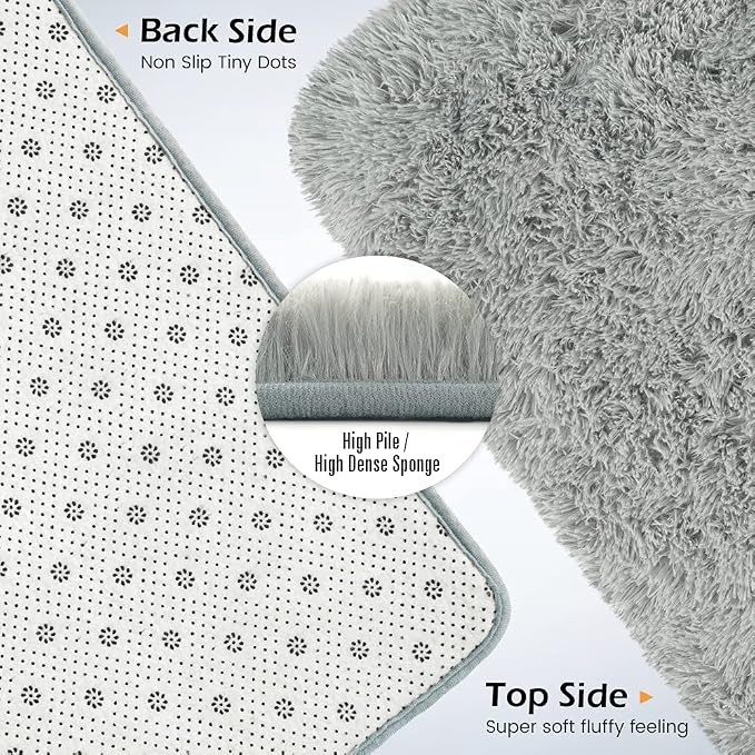 Amearea Premium Soft Fluffy Area Rug Modern Shag Carpet, 3x5 Feet, Fuzzy Shaggy - Image 3