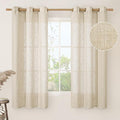 LAMIT 60 Inch Semi Sheer Linen Curtains by LAMIT