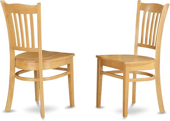 East West Furniture MZGR5-OAK-W 5 Piece Kitchen Table Set for 4 Includes a Rectangle Dining Room Table with Dropleaf and 4 Dining Chairs, 36x54 Inch, Oak