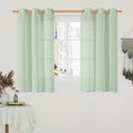 LAMIT Fresh Green Linen Sheer Curtains 45 inch by LAMIT