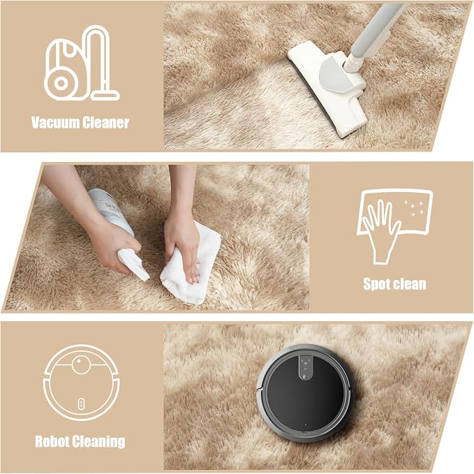 9x12 Fluffy Area Rugs for Living Room, Large Fuzzy Shag Area Rug for Bedroom - Image 4
