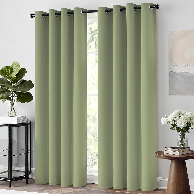 Yakamok Blackout Curtains Room Darkening Thermal Insulated - Image 2