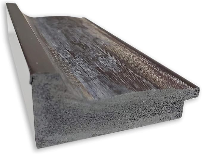 Amanti Art Brown Bathroom Mirror for Over Sink, 32x43 Alta Medium Brown Rectangle Vanity Mirror, X-Large Country Rustic Frame, Hangs Horizonally and Vertically, Bathroom Wall Decor, Non-Beveled Edge