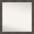 Amanti Art Brown Bathroom Mirror for Over Sink, 31x31 Bark Rustic Char Square Vanity Mirror, Large Country Rustic Frame, Hangs Horizonally and Vertically, Bathroom Wall Decor, Non-Beveled Edge