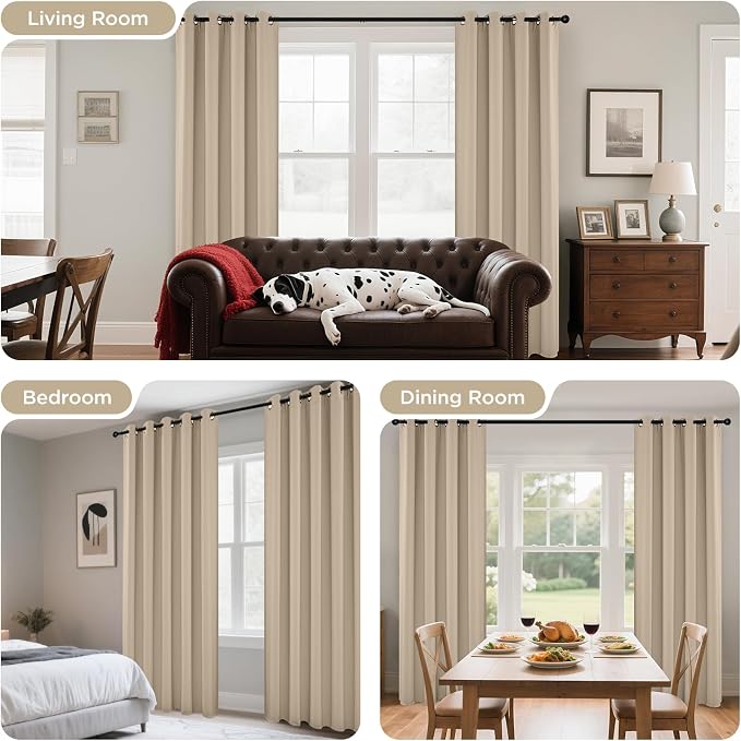 Joydeco Blackout Curtains 54 Inch Length 2 Panels Set, Thermal Insulated Long - Image 6