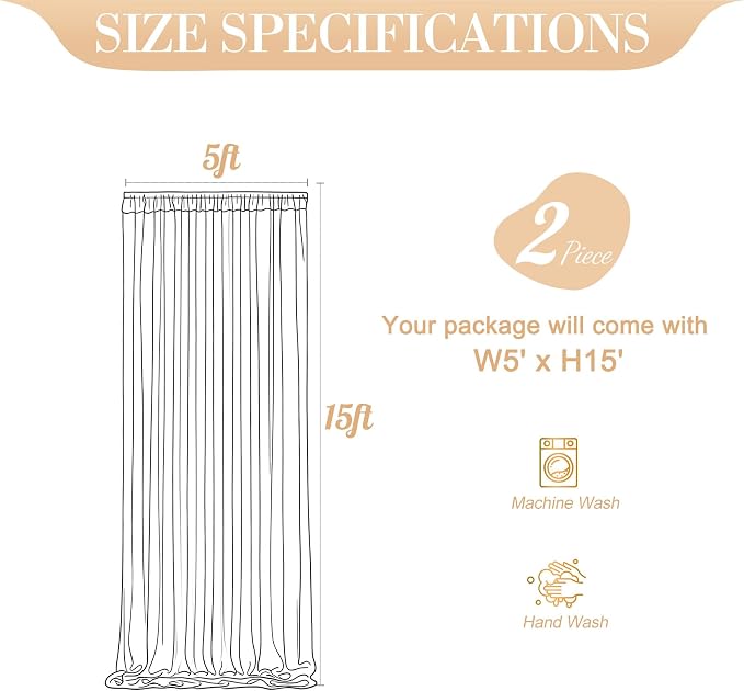 10ft x 15ft White Tulle Backdrop Curtain - Image 7