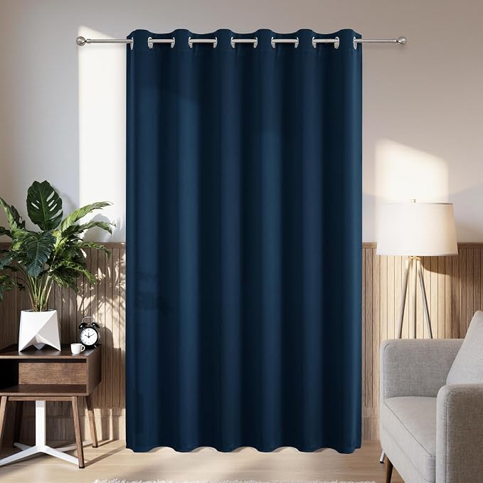 Joydeco Blackout Patio Sliding Door Curtains 108 Inches Long, Grommet Privacy by JOYDECO