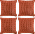 Fancy Homi 4 Packs Boho Burnt Orange Fall Decorative Throw Pillow Covers 16x16 by Fancy+Homi