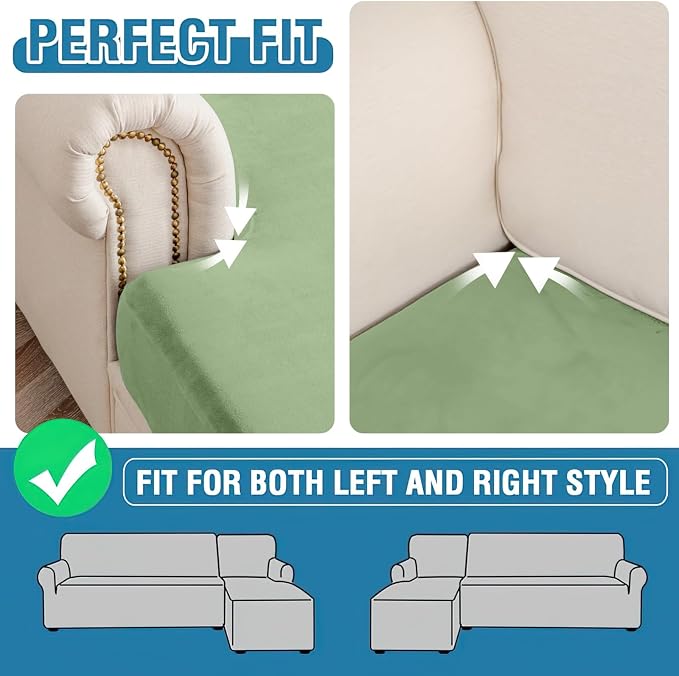 Couch Cover Stretch Velvet Sofa Cushion Cover 1-Piece - Image 7