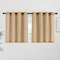 NICETOWN Burlap Linen Kitchen Curtains 36 inch Length, Decorative Thick Flax by NICETOWN