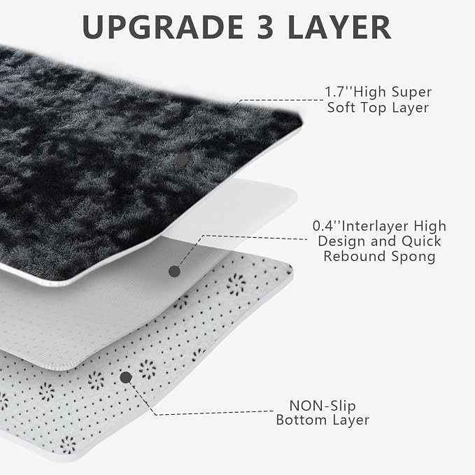 Shag Area Rugs for Bedroom Living Room, 4X6 Ultra Soft Fluffy Area Rugs for Dorm - Image 4