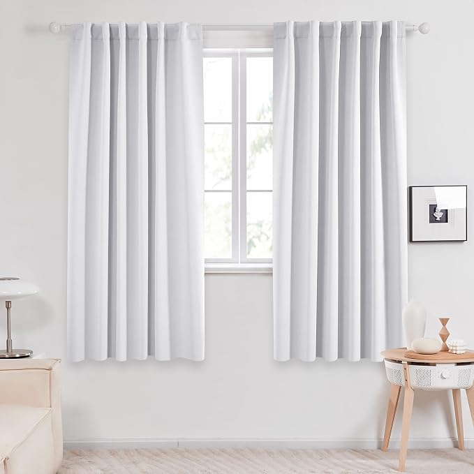 Deconovo Room Darkening Curtains Back Tab and Rod Pocket Curtains Thermal by Deconovo
