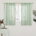 LAMIT 54 Inch Semi Sheer Window Linen Curtains, Light Filtering Panels Back Tab by LAMIT