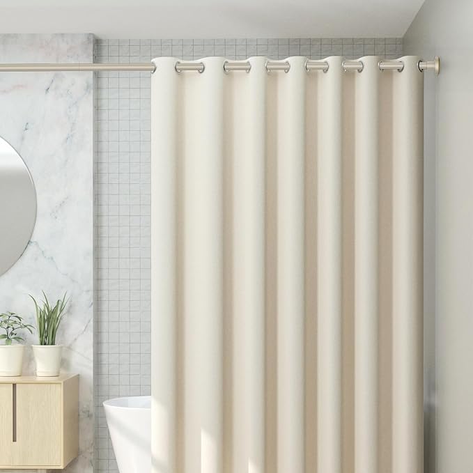 CorkLatta Brushed Nickel Shower Curtain Rod 31 to 80 Inch, 1 Inch Diameter - Image 7