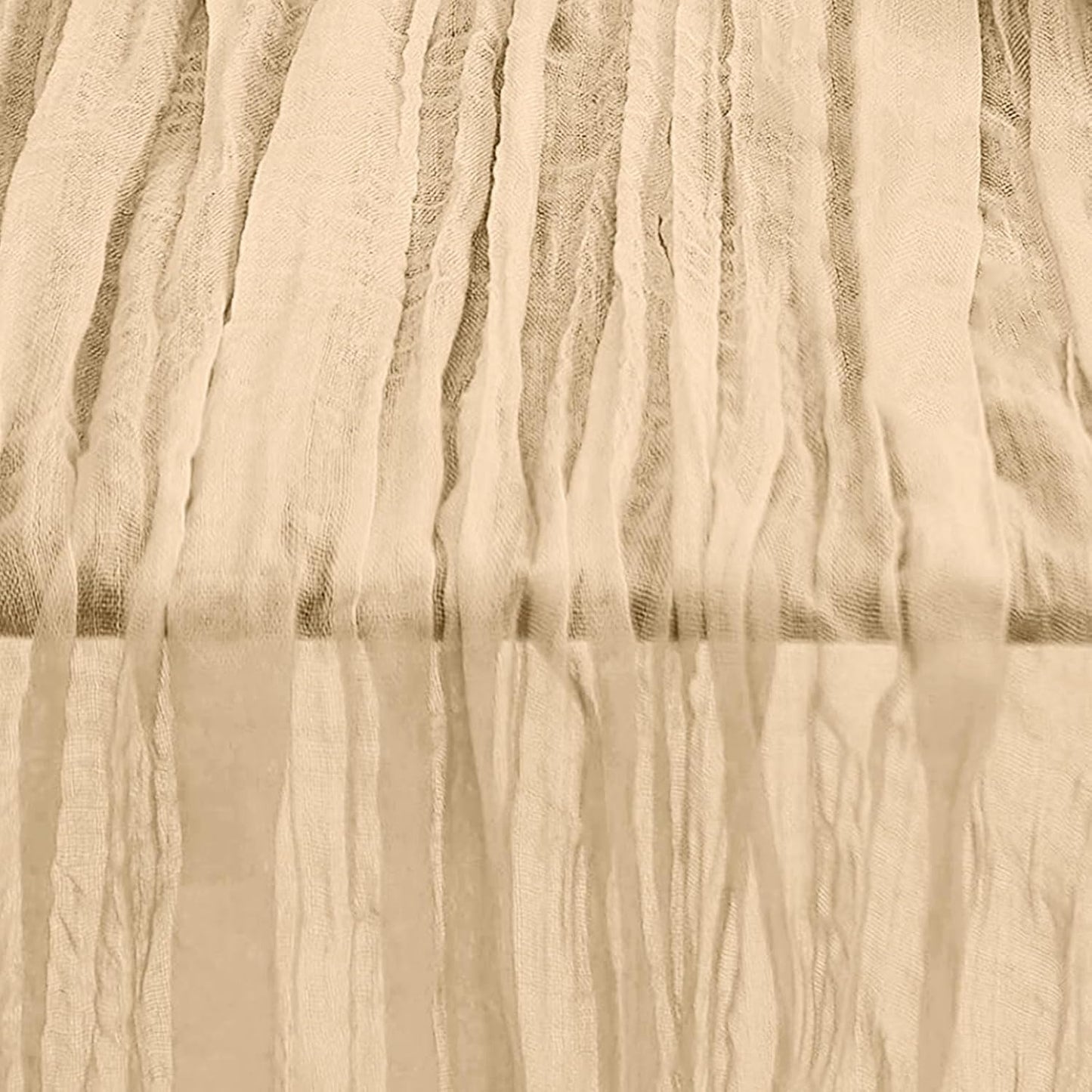 1 Pack Nude Cheesecloth Table Runner 35x120 Inch 10Ft Rustic Gauze Cheese Cloth Table Runner Sheer Cheesecloth Table Runners for Wedding Party Bridal Shower Decoration