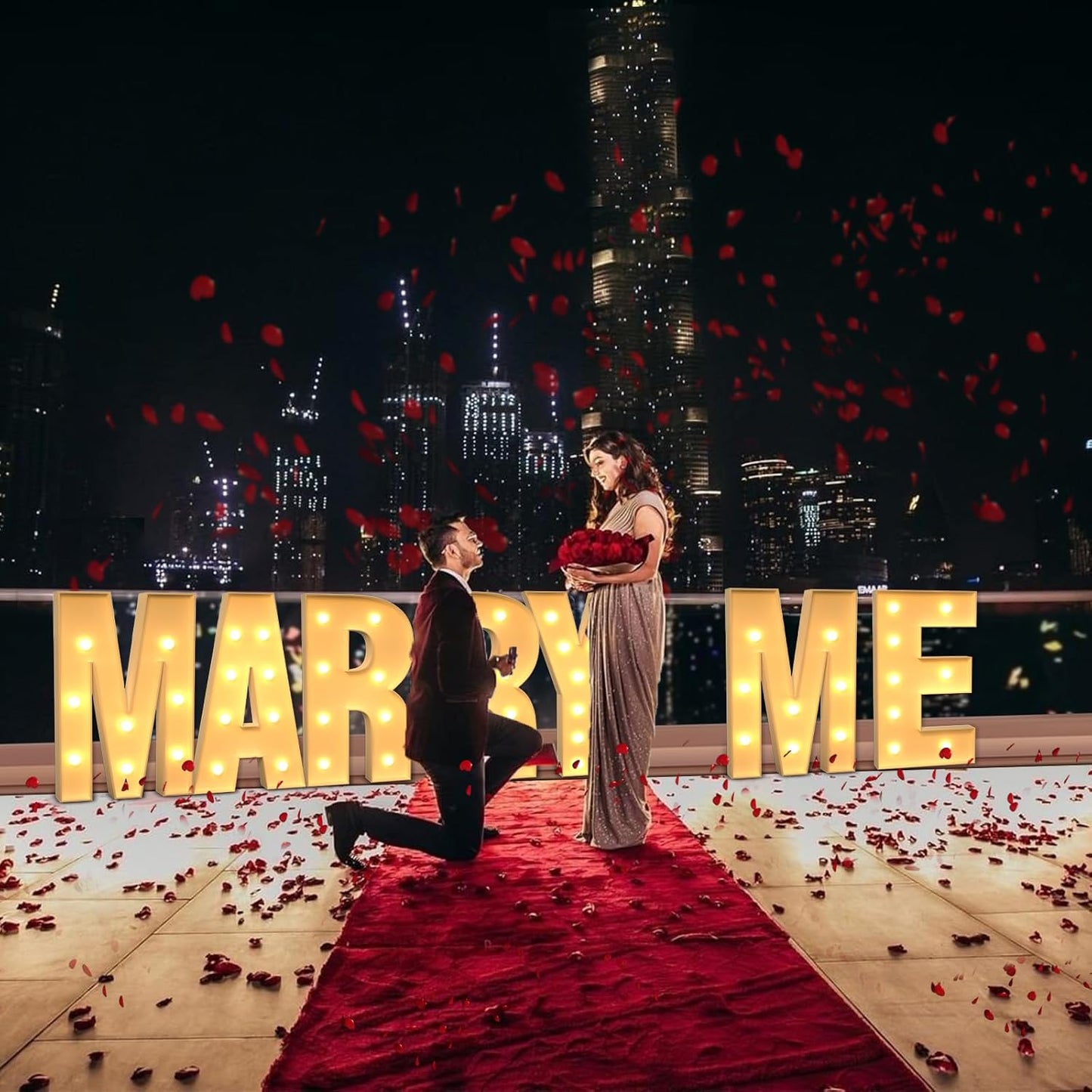 Marquee Letters 4 Feet Tall Large Light Up Letters J Happy Birthday Decorations Marry Me Engagement Party Decor Yellow Light Birthday Decorations Balloon Arch Kit Foam Sign J