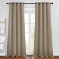 NICETOWN Taupe Room Darkening 102 inch Curtains, Grommet Thermal Curtains by NICETOWN