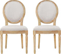 Christopher Knight Home Phinnaeus Polyester Beige Fabric Dining Chair (Set of 2), 2-Pcs Set