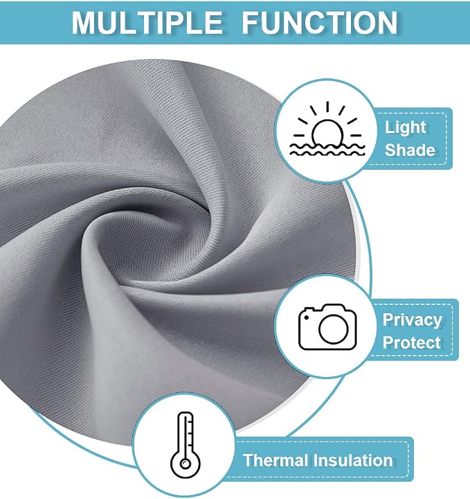 RYB HOME RV Curtains for Camper Windows, Mini Small Thermal Insulated Sunlight - Image 5