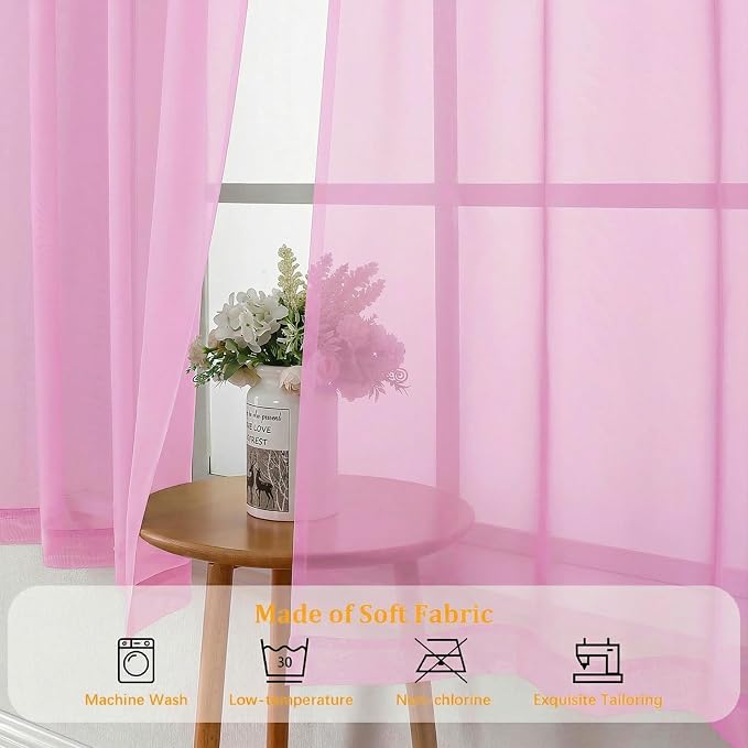 Gwine Extra Long Sheer Curtains 108 Inches Long - Image 8