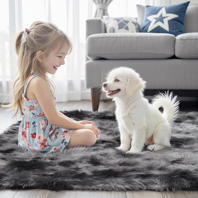 Rugs for Living Room 5x8, Alfombras para Salas Shag Large Plush Soft Area Rug - Image 2