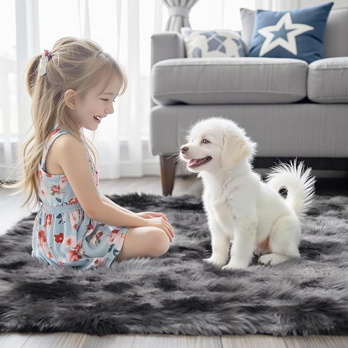 Rugs for Living Room 6x9, Alfombras para Salas Shag Large Plush Soft Area Rug - Image 7