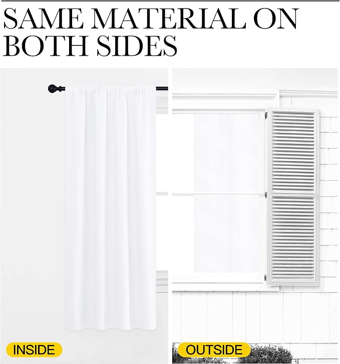 NICETOWN White Bedroom Curtain Panels - Image 6