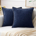 MIULEE Pack of 2 Couch Throw Pillow Covers 18x18 Inch Navy Blue Farmhouse by MIULEE