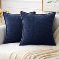 MIULEE Pack of 2 Couch Throw Pillow Covers 16x16 Inch Navy Blue Farmhouse by MIULEE