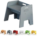Wooden Step Stool for Kids, 14” One Step Stool for Toddlers, Heavy Duty Non-tip Non-Slip for Bedroom/Kitchen