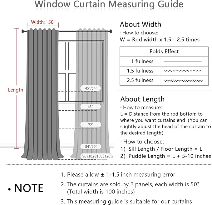 MYSKY HOME Curtains for Living Room 84 Inches Long Semi Sheer Light Filtering - Image 8